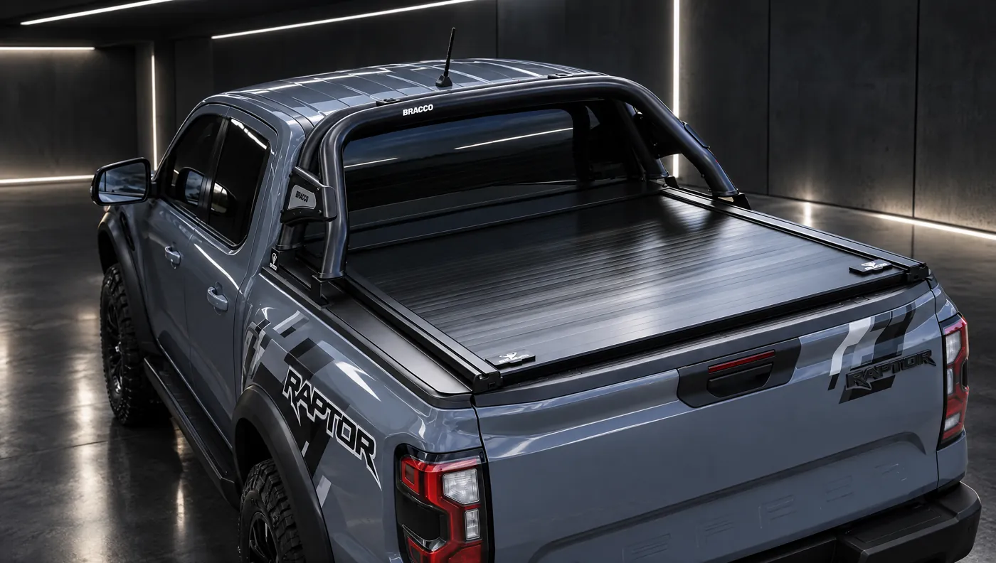Ford Ranger Raptor con persiana retráctil B-ROLL y jaula Bracco
